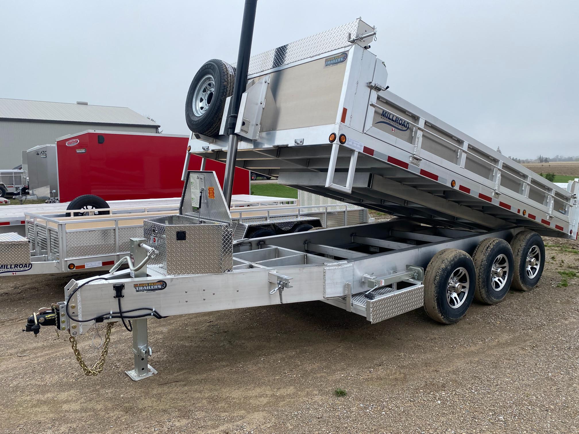 2026 Millroad MDD816-10 8x16 Aluminum Dump Trailer CANADIAN MADE
